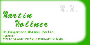 martin wollner business card